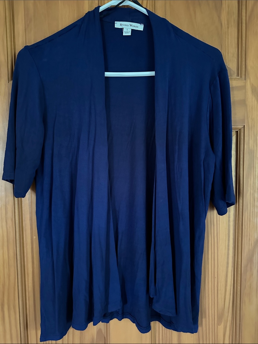 Studio Works Deep Navy Open Drape Cardigan in great condition